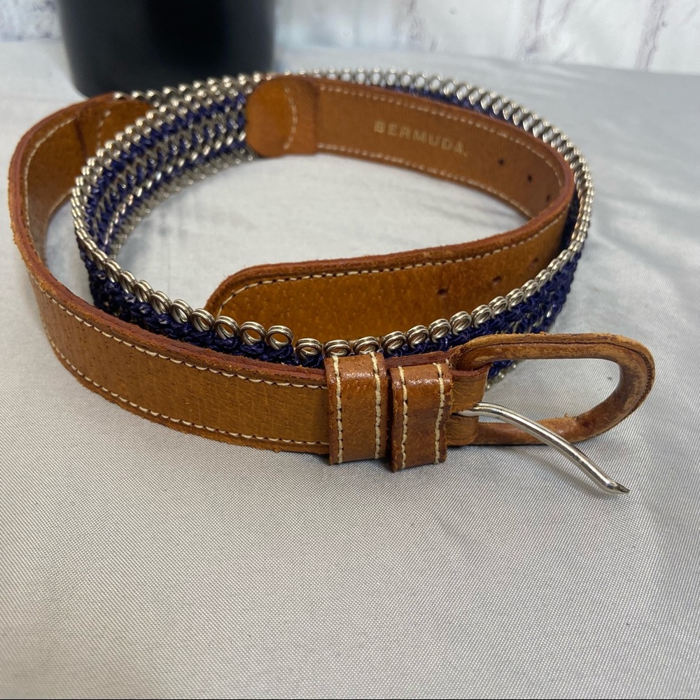 Matin Bermuda blue rope boho XL belt